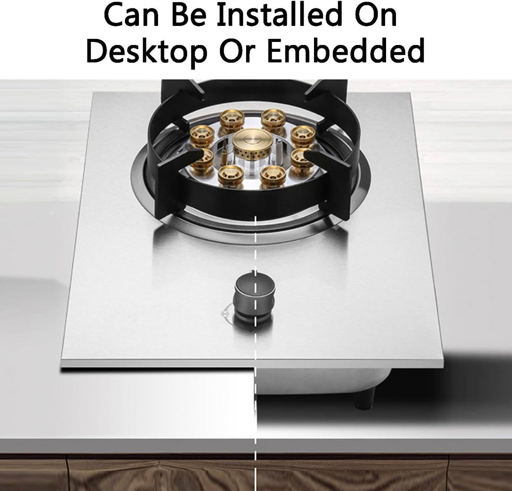 Gas Cooker,5.2kW Stainless steel single-Burner gas stove,Desktop and embedded dual-Purpose,for Family Restaurants(NG)