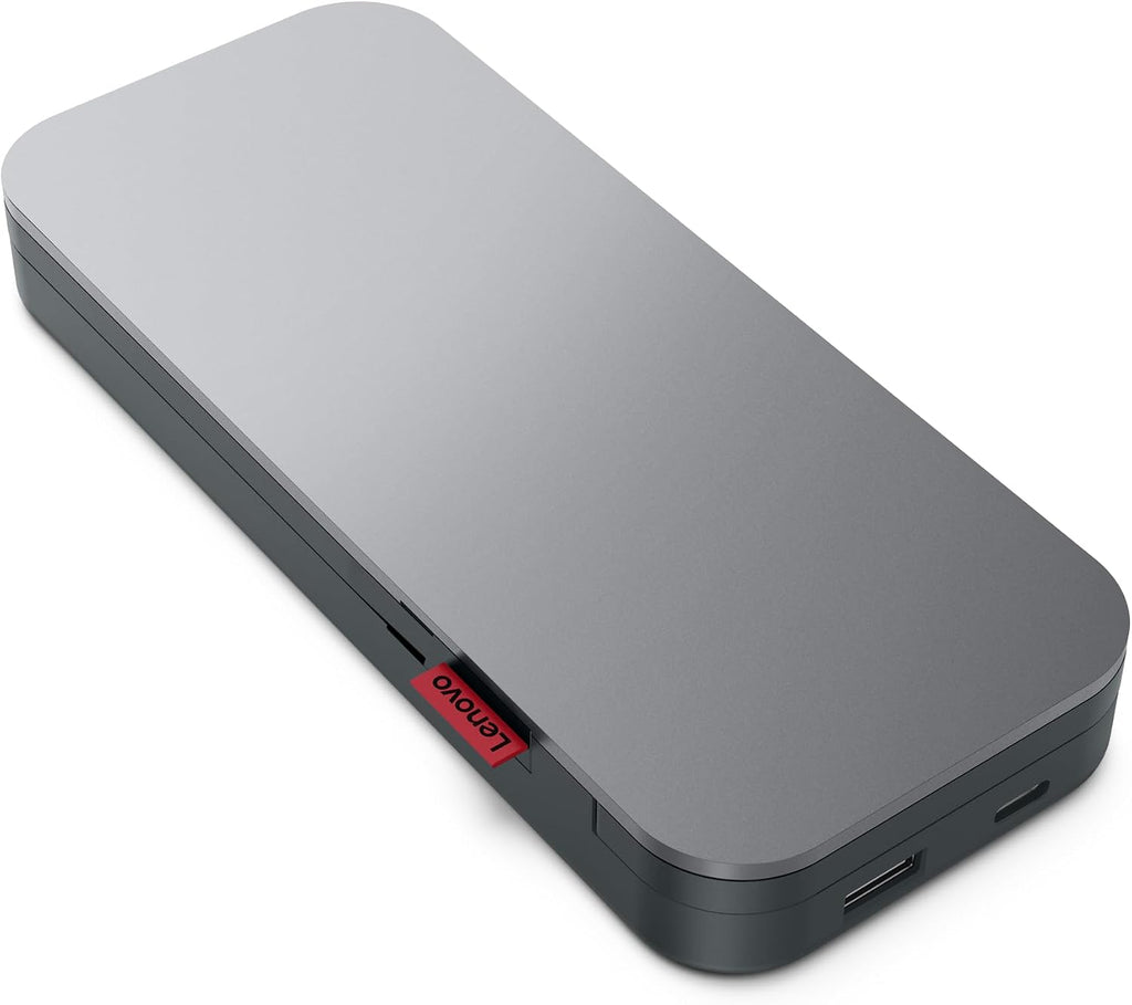 Lenovo Go USB-C Laptop Power Bank 20,000 mAh, 2xUSB-C, 1xUSB-A, <3h Recharging Time, Storm Grey