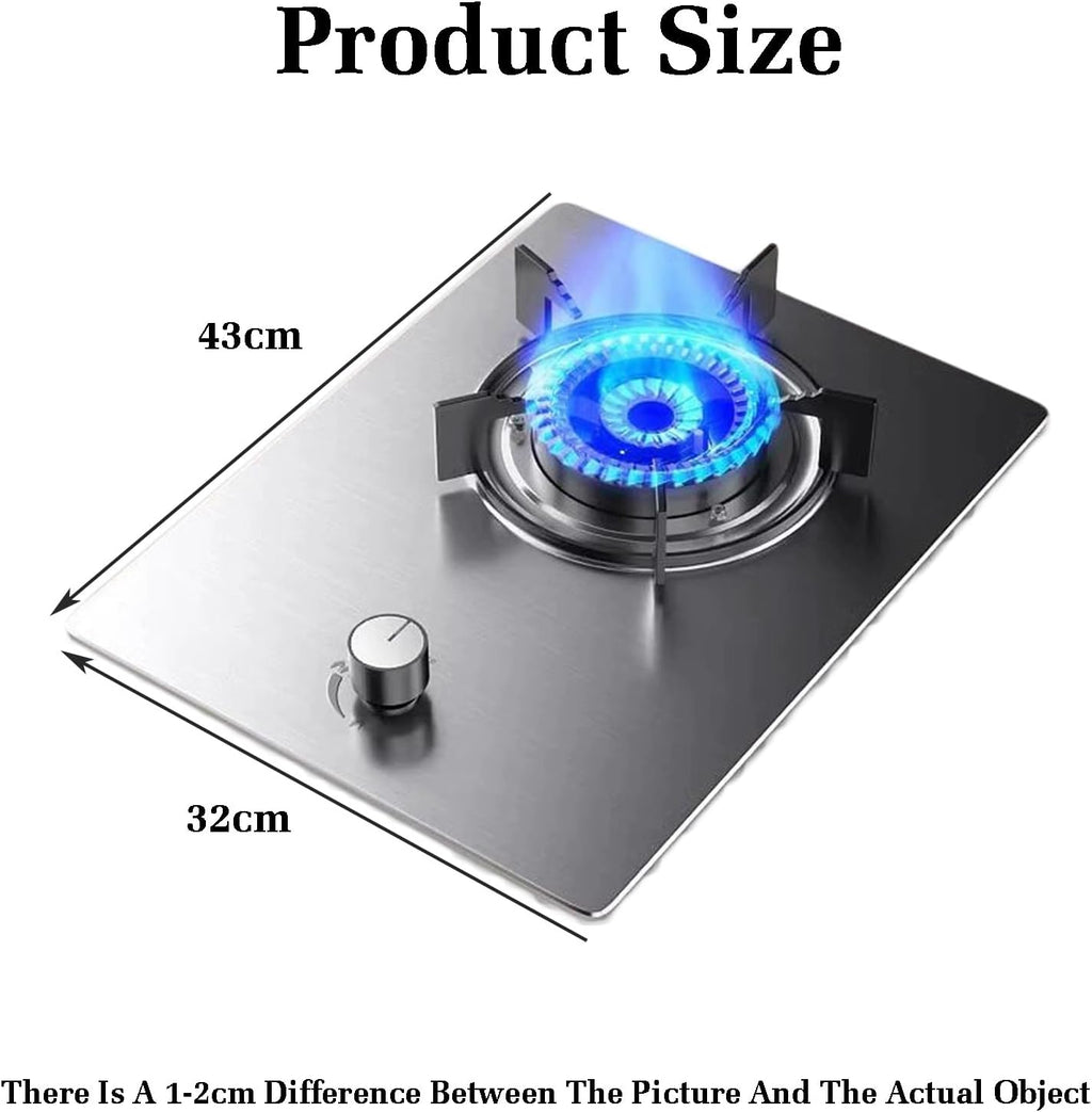 Gas Stove 1 Burner,5.5KW High-fire Gas Cooker,Gas/LP Gas Conversion Stove,Stainless Steel Indoor Regulators,with Flameout Protection,for Home Kitchen(LPG)