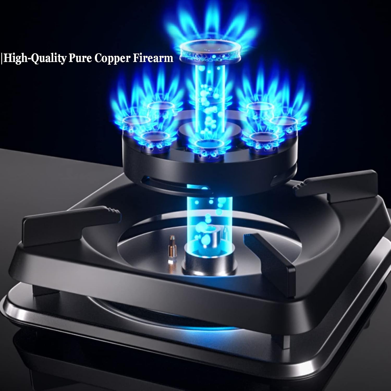 Propane Stove,2 Burners Portable Propane Stove,tempered Glass Gas Cooktop,Maximum 17742.4BTU for Food Trucks and Family Restaurants (Color : LPG, Size : Style 1)