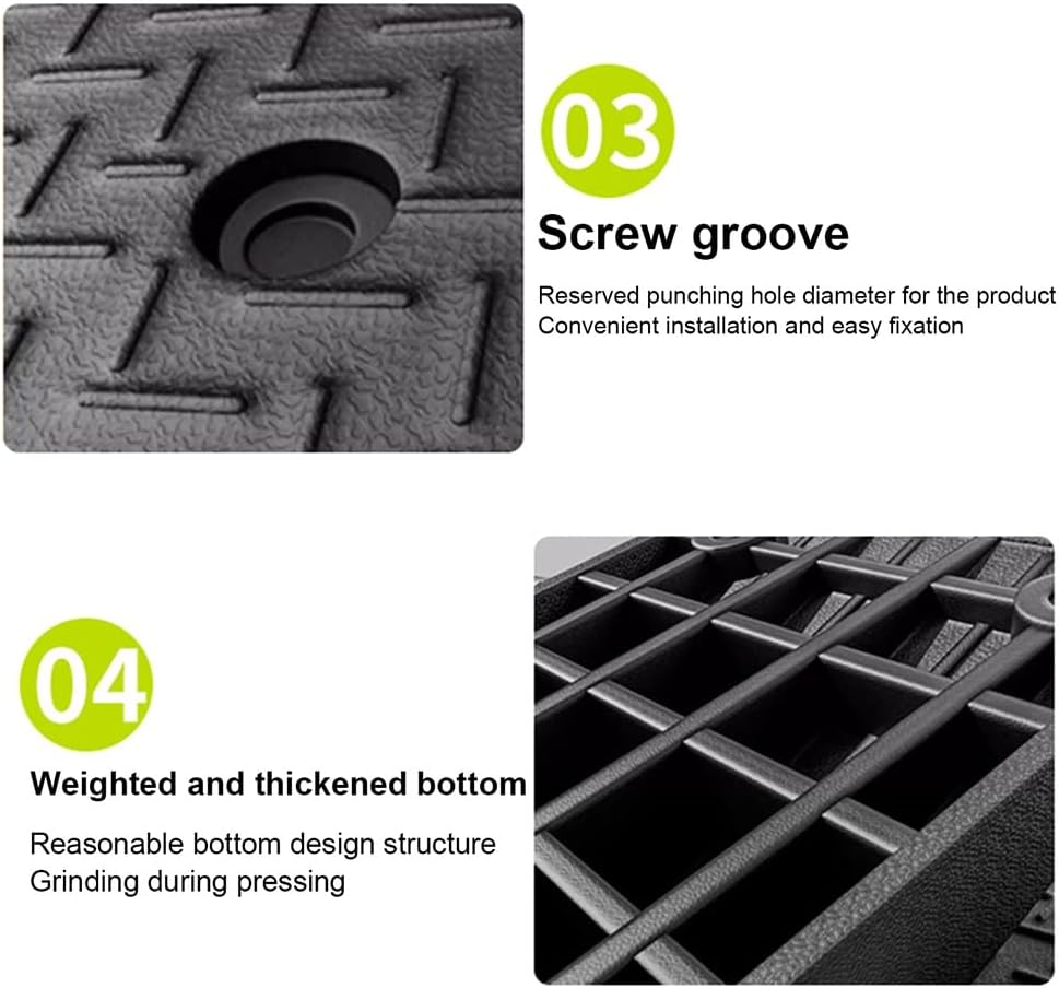 5' 6' Driveway Curb Ramps Heavy Duty Car Ramp 10 Ton Loading Threshold Ramp, Non-Slip Rubber Wheelchair Ramp for Trucks Motorhome Scooter(4.3' Rise/11cm)