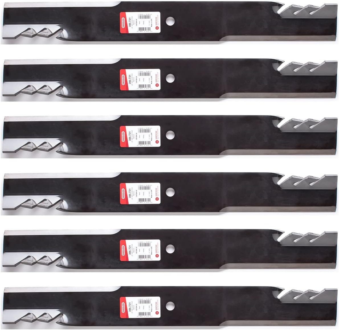 Oregon 6PK 396-731 G6 Gator Blades for 72' Husqvarna 539110745, 574481401