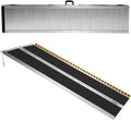Generic Portable Wheelchair Ramp Folding Aluminum Handicap Ramp Door Threshold Wheelchair Ramp for Home Steps Stairs Entry Threshold Doorways
