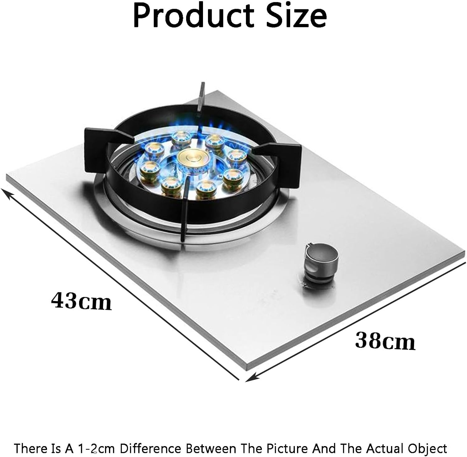 Gas Cooker,Single-Burner Household Gas Stove,5.5kW Tabletop/Built-in Dual-Use,for Food Stalls Family Restaurants(LPG)