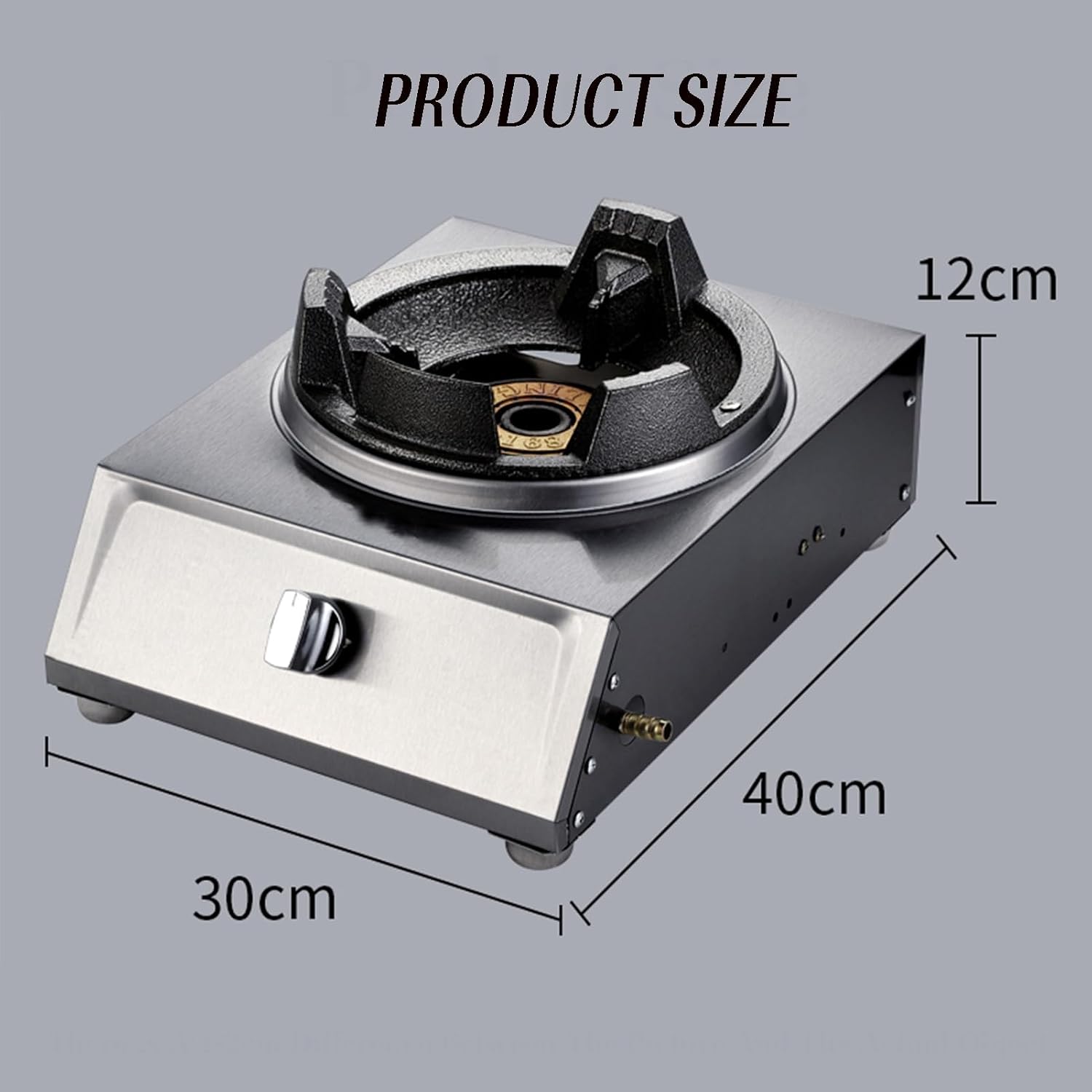 Single Burner Gas Stove,Medium and High Pressure Cast Iron Stove,with Thermocouple Protection,High Pressure Single Propane Burner,for Restaurant,fome