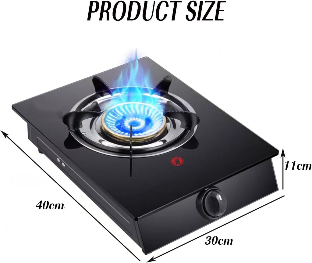 Commercial Gas Stock Pot Range,Glass Nine-Burner Single Stove [Tube + Clamp],for Seafood Boil,Home Brewing(NG)