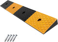 Rubber Curb Ramps Antislip Portable Rise Height Threshold Ramp with Stable Honeycomb Structure for Motorcycle Sidewalk(Yellow,100 * 8 * 2cm/39 * 3.1 * 0.8in)
