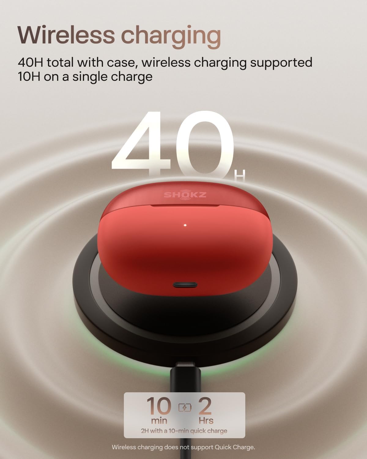 SHOKZ OpenDots ONE-Open-Ear Headphones, Clip-On Earbuds-Wireless Bluetooth Earbuds with Microphone-Secure, Lightweight, Comfort-Premium Dolby Audio-Water Resistant-Fast Charging-Up to 40 hrs Playtime