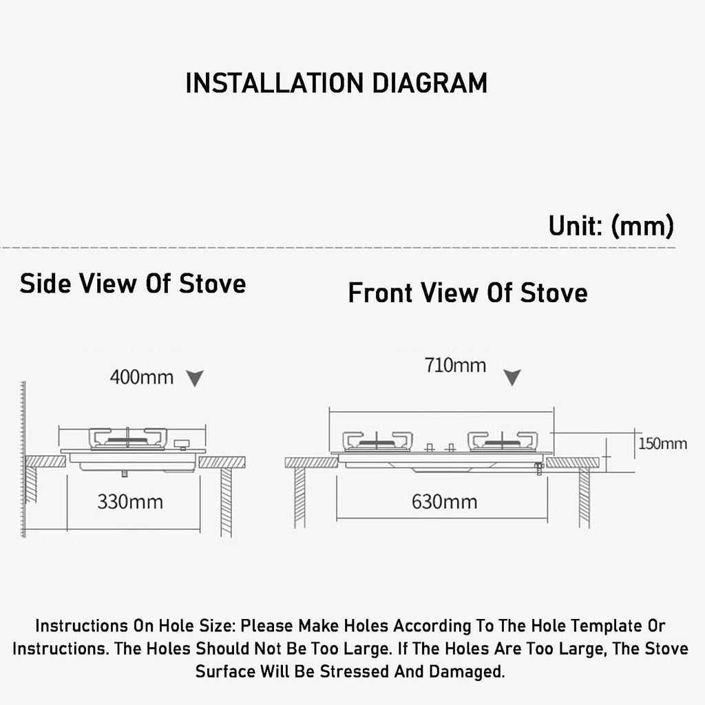 Portable Gas Stove,2 Burner Stainless Steel Cooktop,Square Stove Frame Pure Copper Fire Cover,LPG/NG Dual-purpose 5.2KW,for Home Outdoor Cooking(LPG)