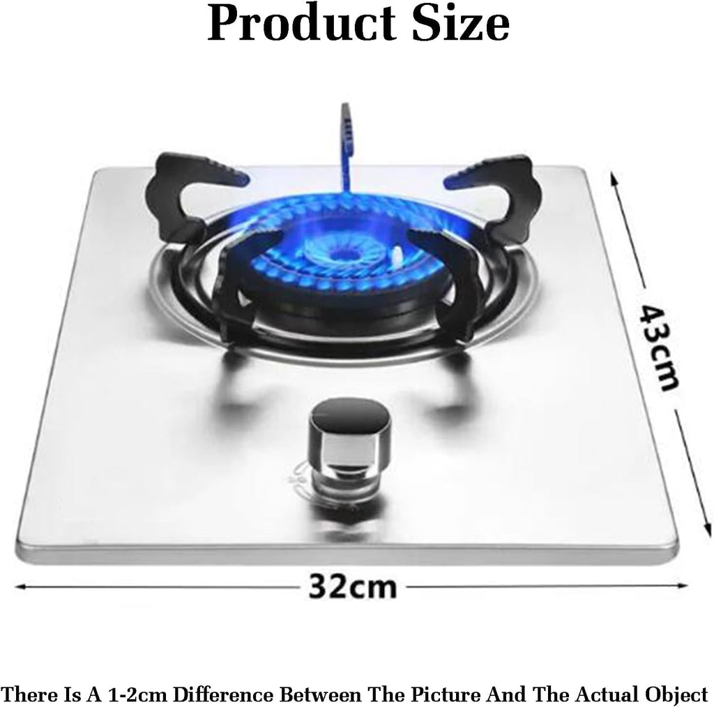Gas Cooker 1 Burner,Stainless Steel Gas Cooker,Gas/LP Gas Conversion Stove,with Flameout Protection,for Home Kitchen(LPG)