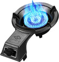 Gas Stove 1 Burner,7KW Liquefied Gas Stove,Black Cast Iron Pot Rack with Knob Gas Stove,Energy Saving and Gas Saving,for Home Commercial