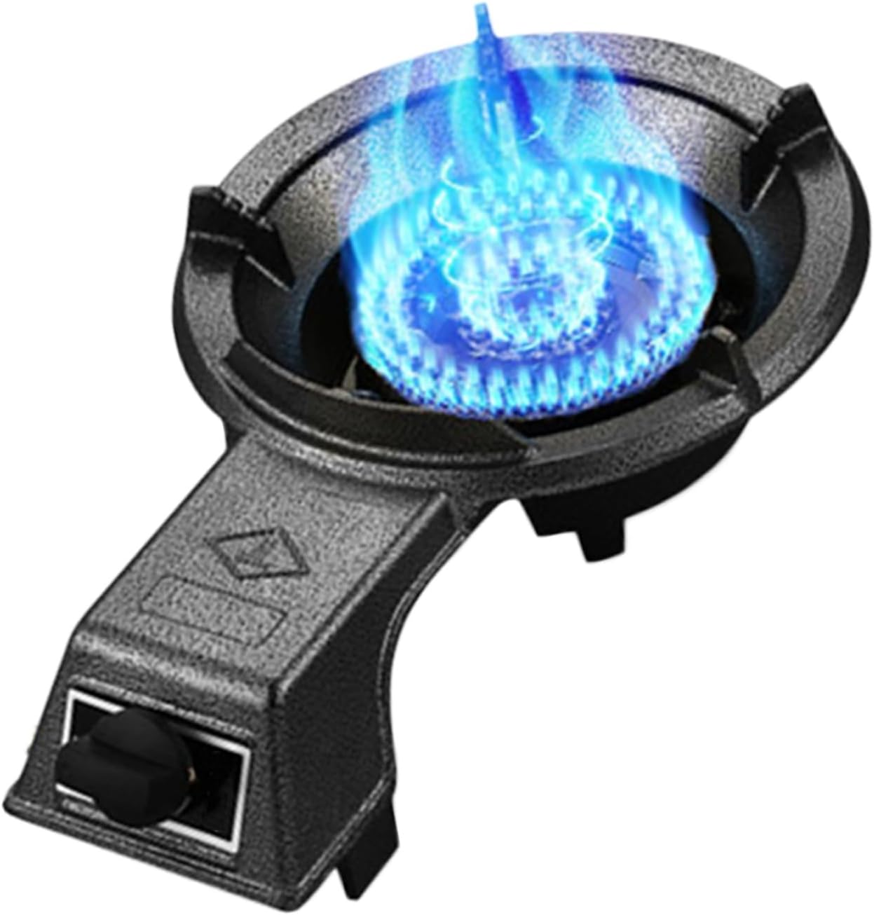 Gas Stove 1 Burner,7KW Liquefied Gas Stove,Black Cast Iron Pot Rack with Knob Gas Stove,Energy Saving and Gas Saving,for Home Commercial