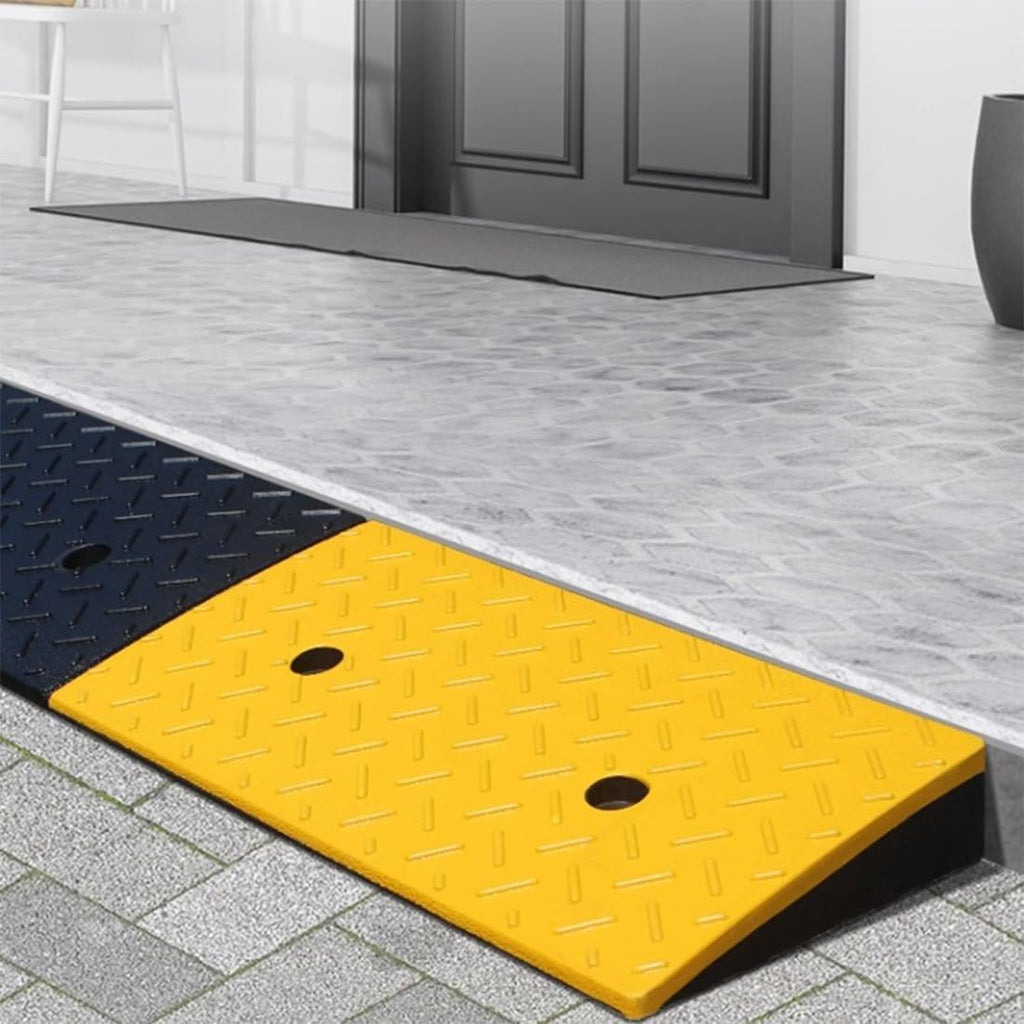 Heavy Duty Rubber Curb Ramps, Threshold Ramps, Driveway Ramps for Cars Forklifts Trucks Motorcycles Bikes Wheelchairs(1.6'/4cm)