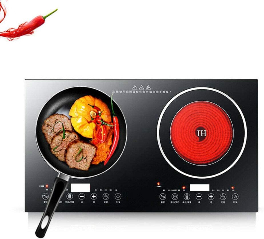 Electric Dual Induction Cooker Induction Cooker Cooktop Double Hot Plate Cooking Burner 1200W Portable Countertop Burner