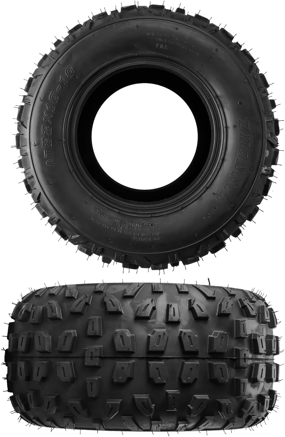 KAX 22x10-10 22x10x10 Tire Tubeless Mini Bike Go Kart ATV Quad 4 Wheeler 4PLY Z-183 2PC