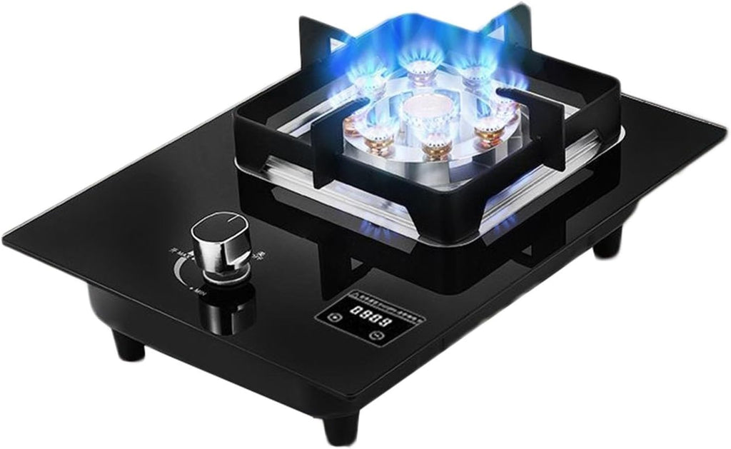 1 Burner Propane Stove,Portable Gas Stove,Max 17742.4BTU Tempered Glass with Pulse Electronic Ignition for Indoor Kitchen and Apartment (Color : NG)