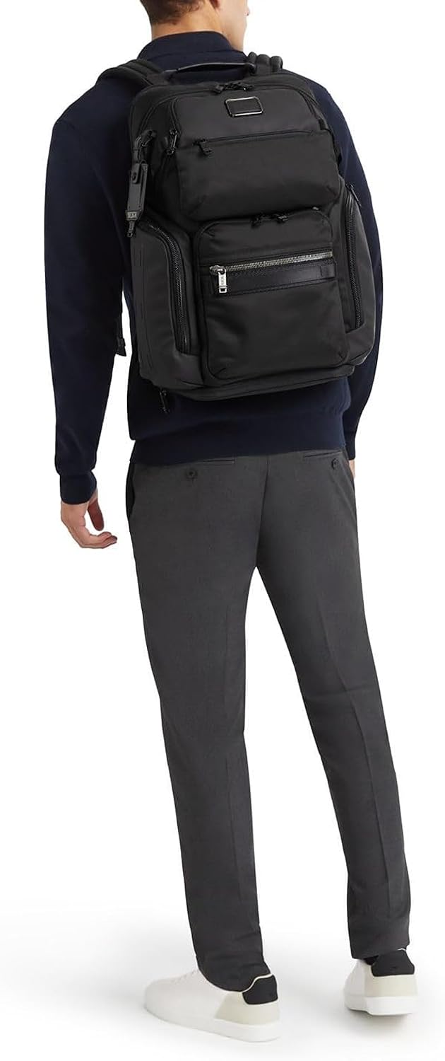 TUMI - Alpha Bravo Nomadic Backpack - Men's Durable Carry On Bag - 18.8' X 15.0' X 9.0' - Fits up to 15' Laptop - Black