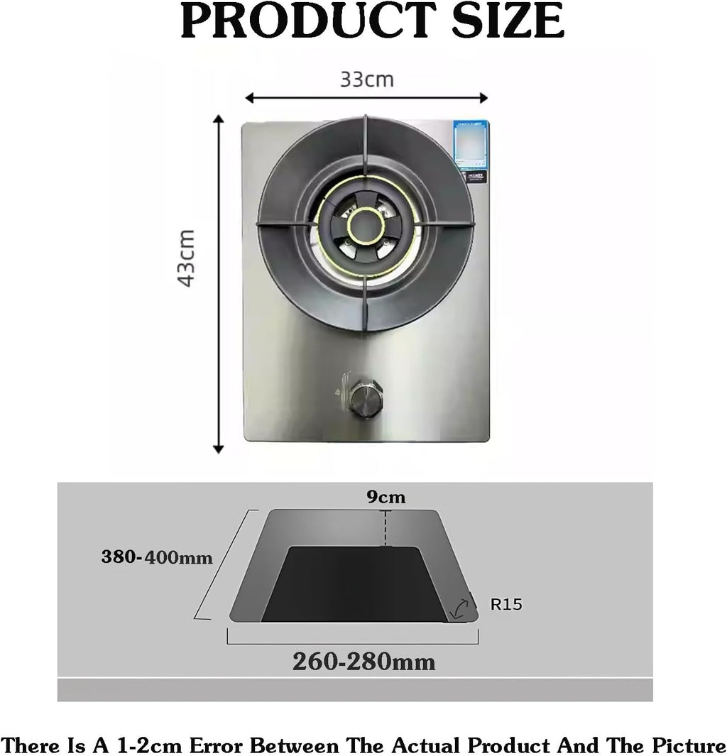 Portable Gas Stove 1 Burner,5.2kW Fire Ring Frying Pan,Tempered Glass Cast Iron Pot Rack,with Flameout Protection,for Home Kitchen(NG)