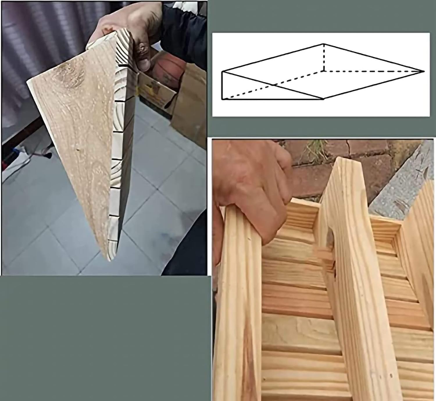 Wood Wheelchair Scooter Threshold Ramp 2' 3' 4' 5' 6' Rise, Heavy Duty Curb Ramp Wheelchair Ramp for Doorway, Thresholds, Wheelchair (Size : 30.8x30x11cm/12.1x11.8x4.3in)
