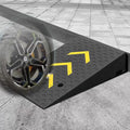 Heavy Duty Loading Ramp 4/5/6/7/9/10 In Rise Threshold Ramp, Driveway Curb Ramp, Rubber Car Ramp W/Reflective Stripe, Entry Slope Ramp For Wheelchair Moto Trailer Truck(50*80*16cm/20*31*6.3in