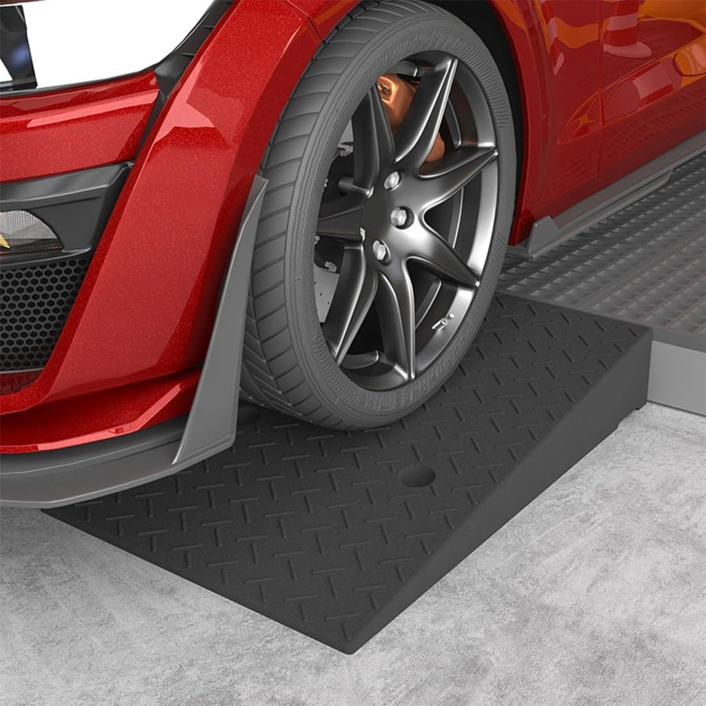 Curb Ramps, Anti-Slip Rubber Threshold Ramps, Car Ramps with Access for Cars, Motorcycles, Wheelchairs, Scooters, Trolleys(3.5in/9cm)