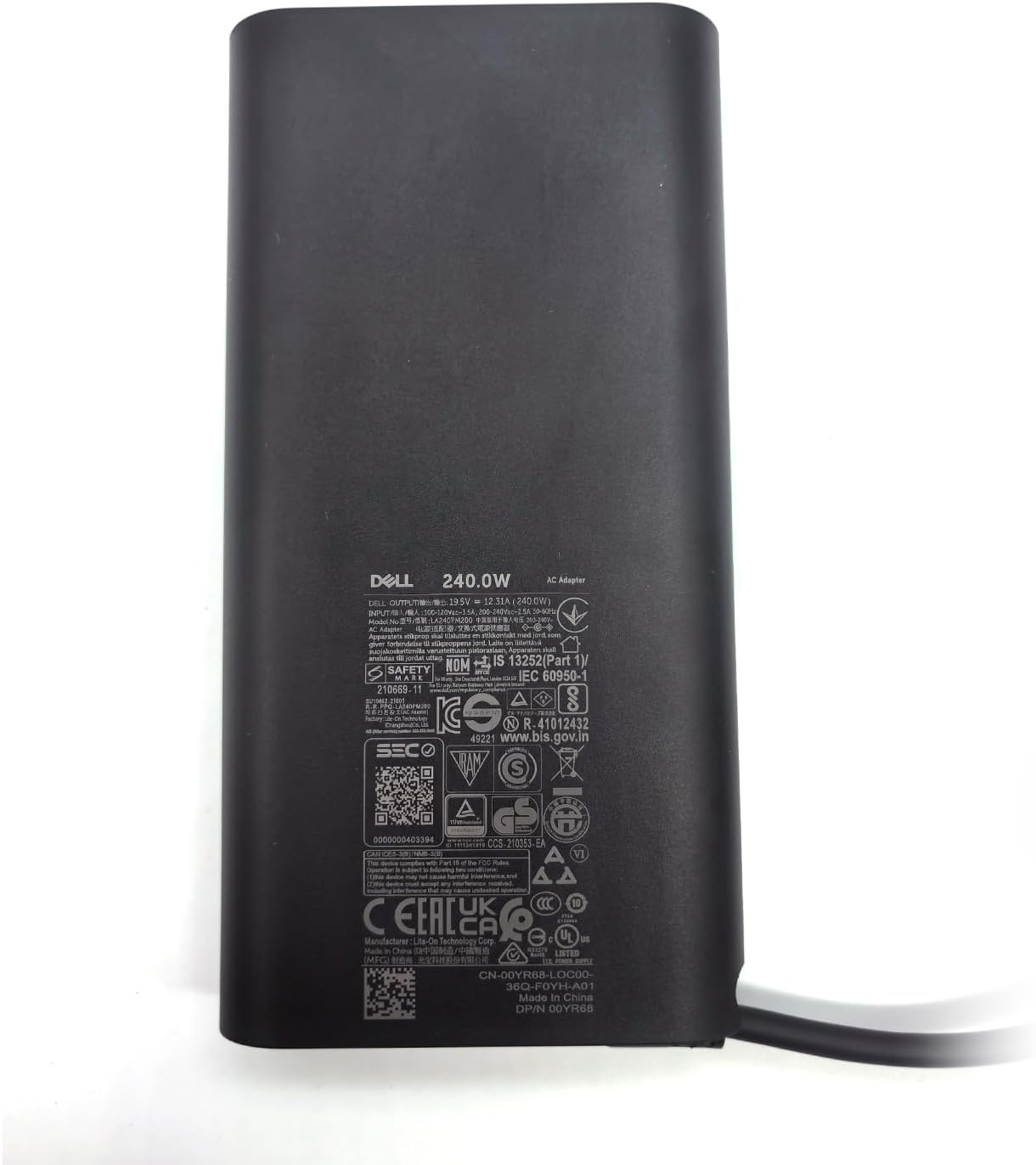 Dell Laptop Charger 240W Watt Barrel 7.4mm tip GAN AC Power Adapter,Precision 7670 7680 7770 7780 Charger, Black, LA240PM200
