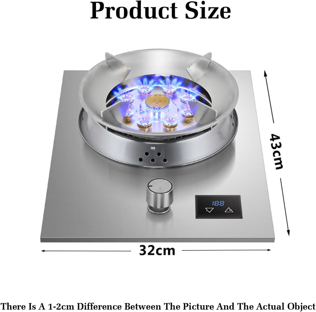 43cm Gas Stove,Single Burner,Kitchen Counter Top Stove Gas,with Flameout Protection and Independent Timer,for Home Kitchen Motor Home Camp(LPG)