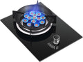 Gas Stove 1 Burner,7.2KW Tempered Glass Cast Copper Pot Rack,Natural Gas/Liquefied Gas Conversion Stove,with Flameout Protection and Safety Child Lock(NG)
