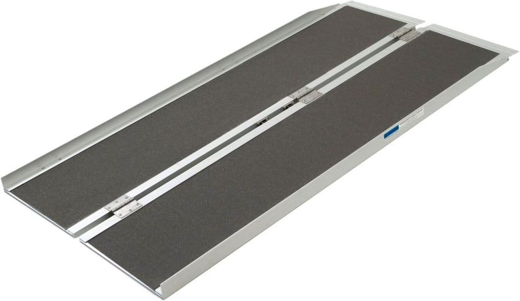 5' Wheelchair Ramp for Home Entry, Folding, Silver Spring