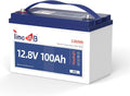 Timeusb 12V 100Ah LiFePO4 Lithium Battery, 4000+ Deep Cycle Lithium Battery, Built-in 100A BMS, Ideal for Trolling Motor, RV, Solar Panel Systems, Off-Grid Applications, Marine Travel Trailer Camp