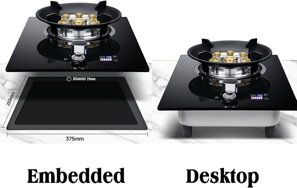 Gas Stove,Pulse Ignition,with Protection Lock and 99min Timer NG/LPG Gas Cooktop,Heat Load 5.2KW/17742.4BTU,for Indoor and Outdoor Camping,1 Burner (Color : LPG), 54768