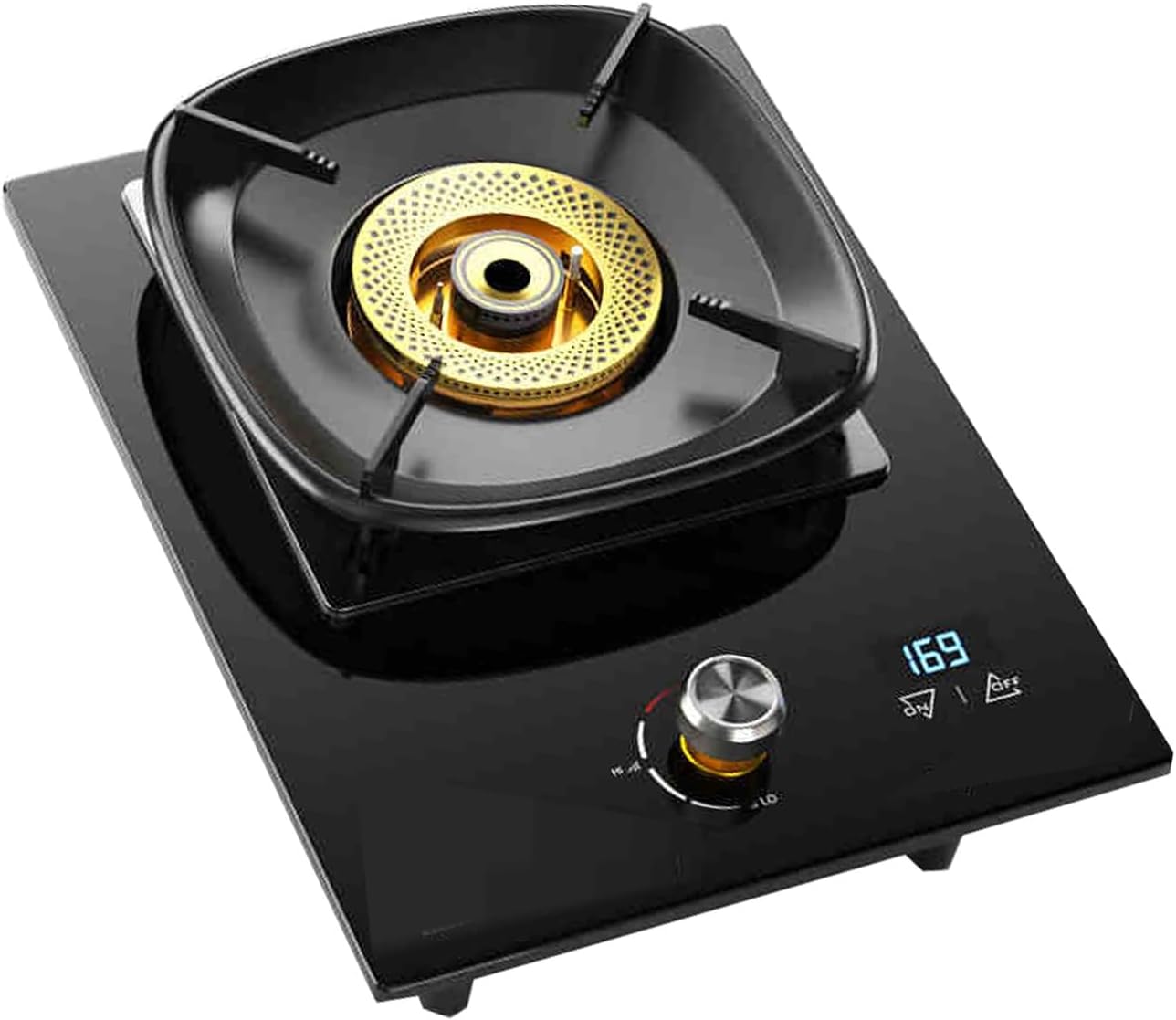 Single-Burner Gas Stove,Natural Liquefied Embedded Tabletop Gas Stove,with One-Way Timing Device(NG)