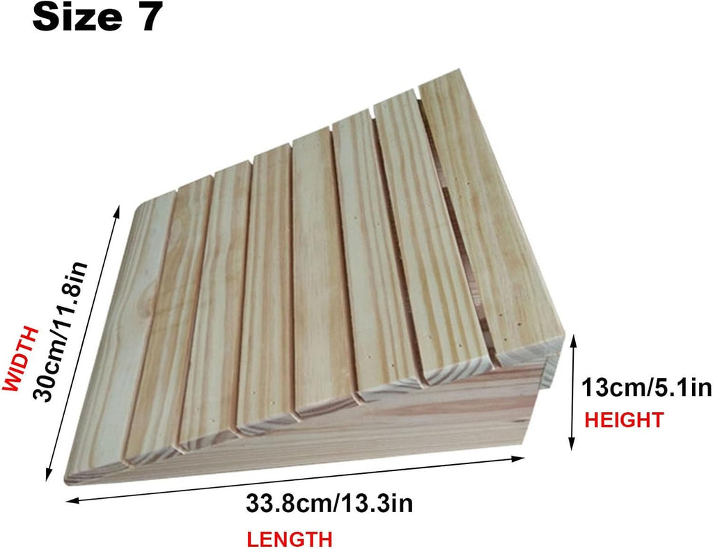 Wooden Threshold Ramp 2-6inch Door Ramp Home Non-Slip Entry Ramp or Doorways Curbs Step Transition Ramps for Wheelchair Walkers Car Motorcycle (Size : 33.8x30x13cm)