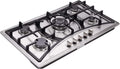 34 Inch Dual Fuel Sealed 5 Burners Stainless Steel Drop-In Gas Cooktop Hob DK258-A07 Cooker