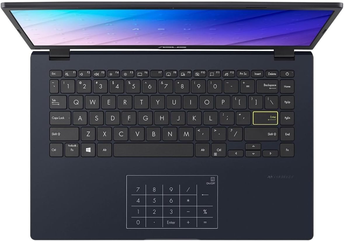 ASUS Laptop for Business & Student, 14' 1920x1080 FHD Display, Celeron N4500, 4GB RAM, 64GB eMMC + 128GB PCIe SSD, NumberPad, WiFi, USB-C, Fast Charge, HDMI, PDG HDMI Cable, Win 11 Home S, Star Black
