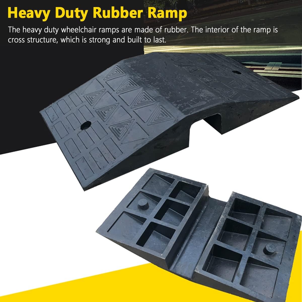 JYDQM Wheelchair Ramp Portable Rubber Ramps for Door Threshold 4. 3 Inch Rise, Portable Entry Ramps for Doorways, Wheelchair Bridge Ramp for Scooter Electric Wheelchairs, YWCG2003647