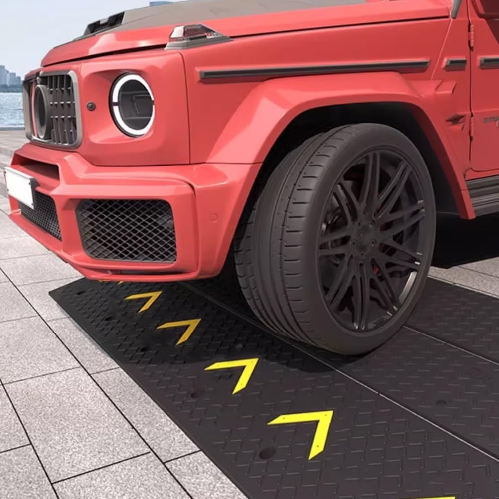 1PCS Curb Ramp Black Rubber Driveway Curb Ramps Portable Lawnmower Threshold Ramps for Loading Dock Sidewalk Scooter Wheelchair Car Truck Motorcycle Dolly(39.4x9.8x3.5in)