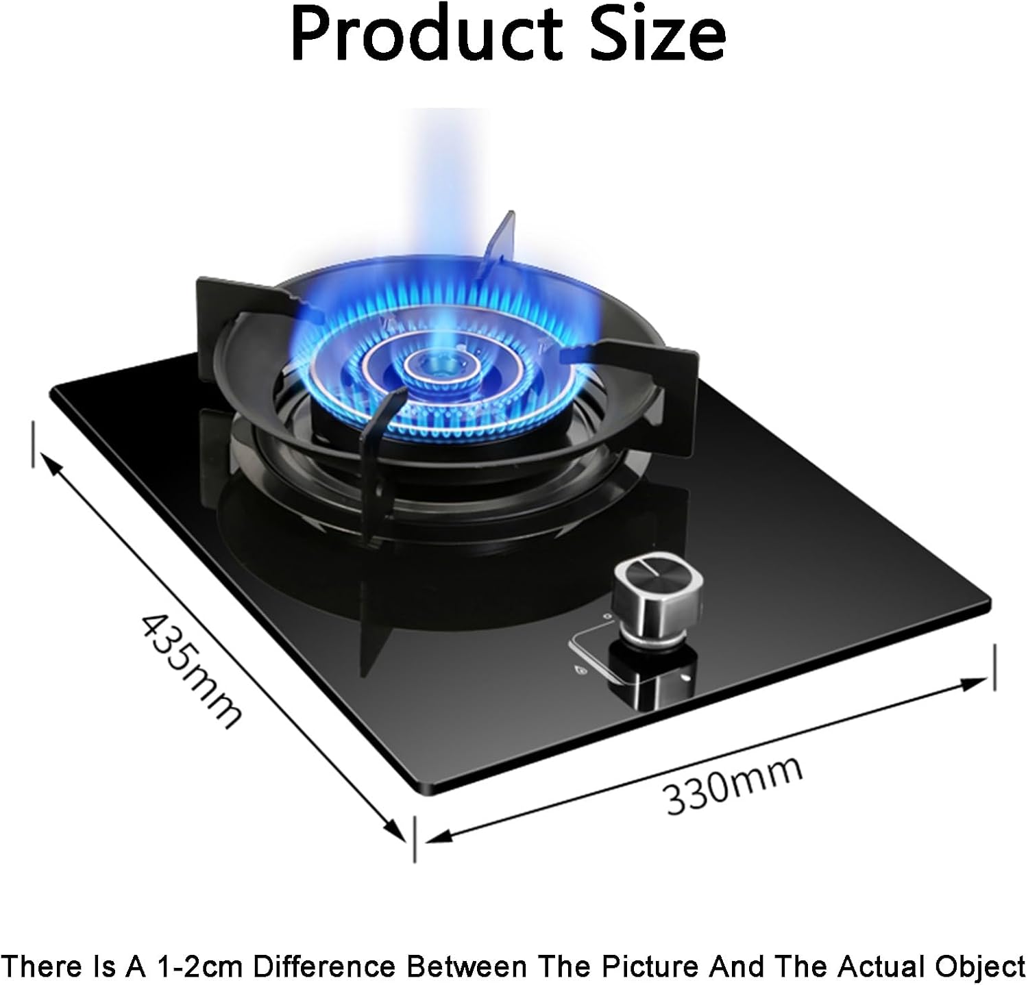 Gas Cooker,5.2kW Tabletop LPG Gas Stove,Single-Burner Built-in NG Cooker,for Family Restaurants Food Stalls(LPG)