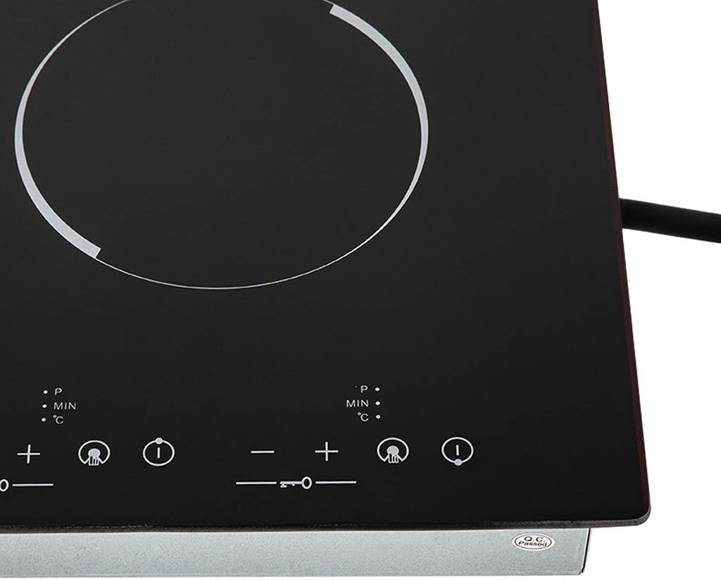 Electric Ceramic Cooktop, 3000W 110V 9 Heating Levels Cooktop Portable 4 Burners Electric Built-in Cooktop Sensor Touch Control Countertop Electric Hot Plate with Kid Safety Lock and Timer (4 Burners)