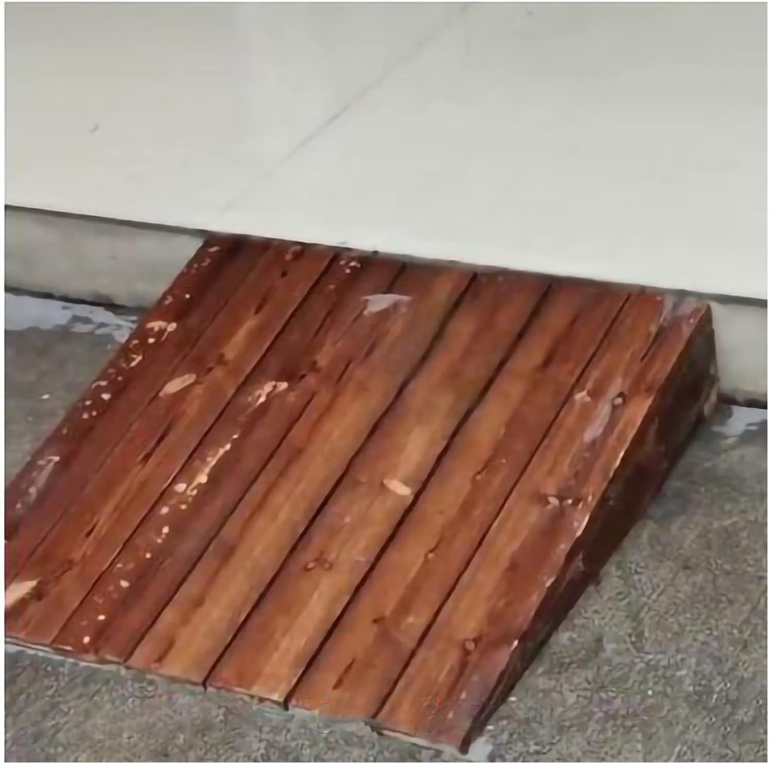 Rustic Wooden Threshold Ramp, 4' 7' 8' 10' 12' Rise Porch Wheelchair Ramps, Non Slip Portable Home Entry Ramps (Size : 23.6x31.5x10in/60x80x25cm)