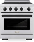 ZLINE Autograph Edition 30 in. 4.2 cu. ft. Paramount Induction Range with 4 Element Cooktop and Electric Convection Oven in Stainless Steel with Matte Black Accents (SINRZ-30-MB)