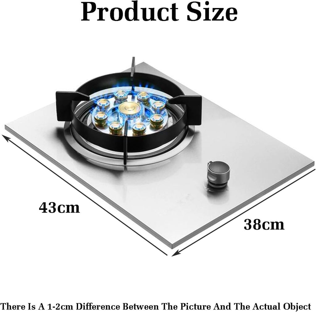 Gas Stove 1 Burner,Portable 5.5KW Gas Cooker,Gas/LP Gas Conversion Stove,Stainless Steel Catering Indoor Regulators,with Flameout Protection,for Home Kitchen(LPG)