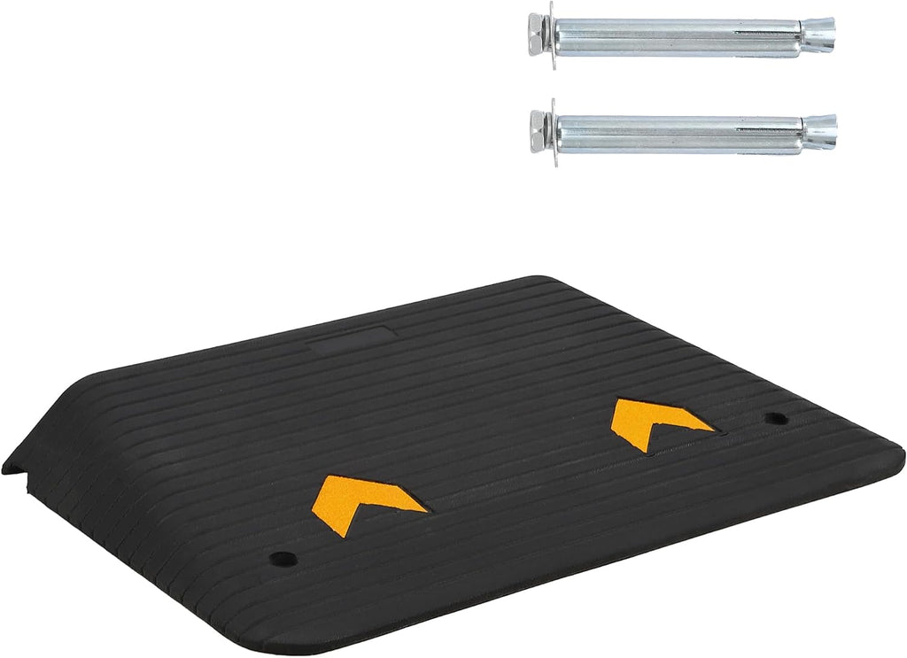 4' Rubber Threshold Ramp, 33000 Lbs Capacity Wheelchair Ramp with Non-Slip Surface, Portable Mobility Ramps for Doorways, Steps, Curbs, Driveways, Scooters & Walkers