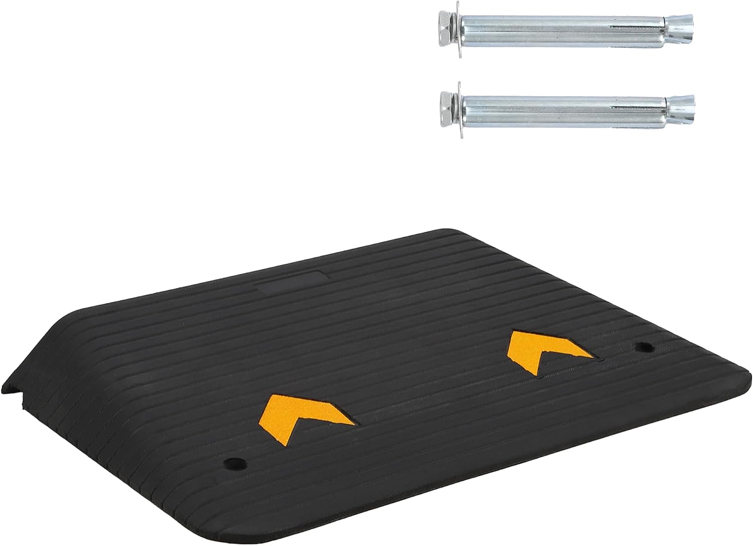 4' Rubber Threshold Ramp, 33000 Lbs Capacity Wheelchair Ramp with Non-Slip Surface, Portable Mobility Ramps for Doorways, Steps, Curbs, Driveways, Scooters & Walkers