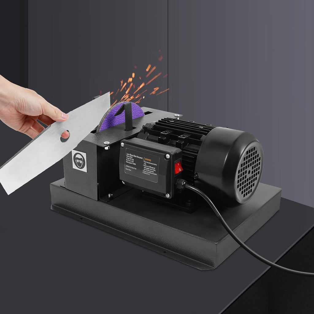 Lawnmower Blade Grinder, 500W 1700 RPM Lawn Mower Blade Sharpener with 7-inch Grinding Wheel, Powerful Bench Mower Sharpening Machine, Mower Sharper for Blades & Tool Grinding in Garden or Workshop