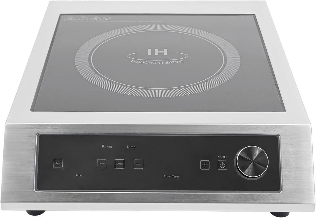 Single Burner Electric Countertop Portable Commercial Induction Cooktop Timer & Temperature Control, Compact Stove with LED Sensor Touch for Kitchens Restaurants Hotels 13.78x16.93x3.82inch