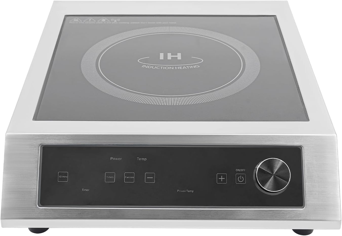 Single Burner Electric Countertop Portable Commercial Induction Cooktop Timer & Temperature Control, Compact Stove with LED Sensor Touch for Kitchens Restaurants Hotels 13.78x16.93x3.82inch