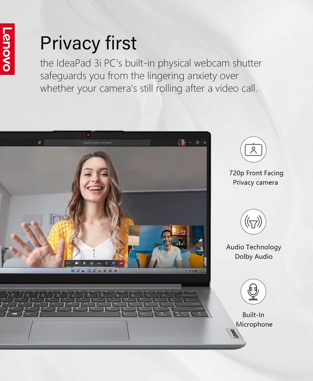 Lenovo 2023 Ideapad 3i Laptop, 15.6' FHD Touchscreen, 11th Gen Intel Core i3-1115G4 Processor, 12GB DDR4 RAM, 256GB SSD, HDMI, Webcam, Wi-Fi6, Bluetooth, Win11, Arctic Grey, W/GaLiMu