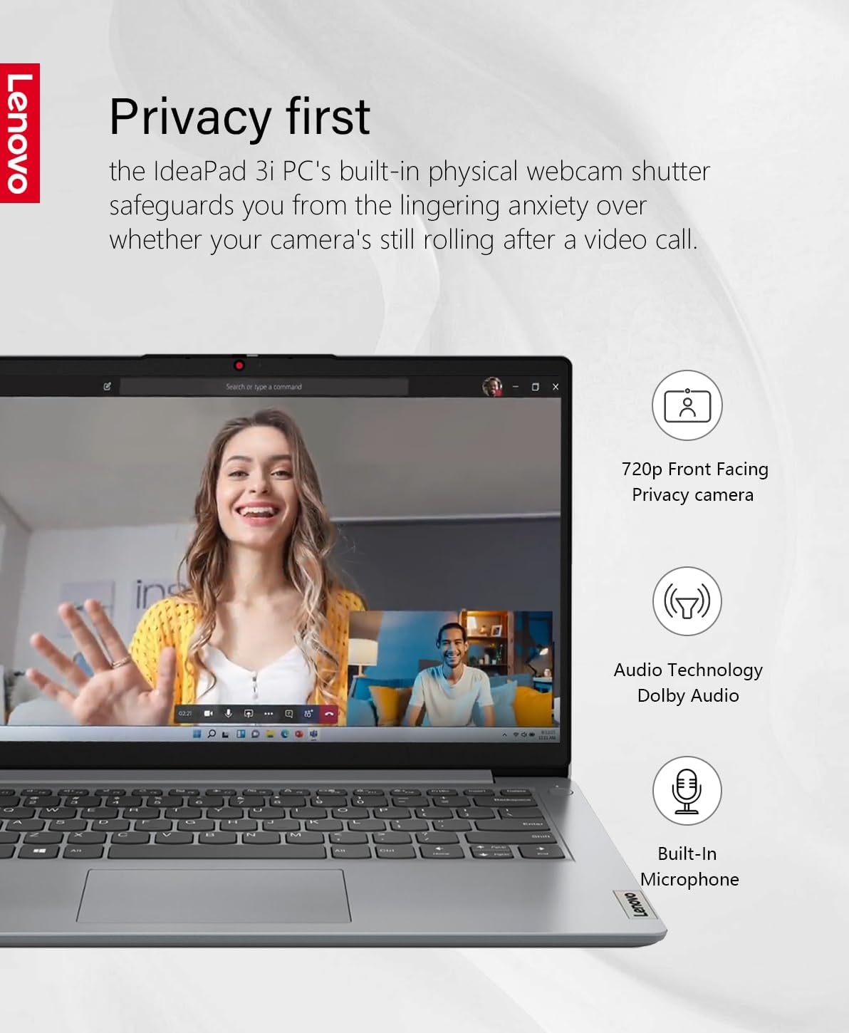 Lenovo 2023 Ideapad 3i Laptop, 15.6' FHD Touchscreen, 11th Gen Intel Core i3-1115G4 Processor, 12GB DDR4 RAM, 256GB SSD, HDMI, Webcam, Wi-Fi6, Bluetooth, Win11, Arctic Grey, W/GaLiMu