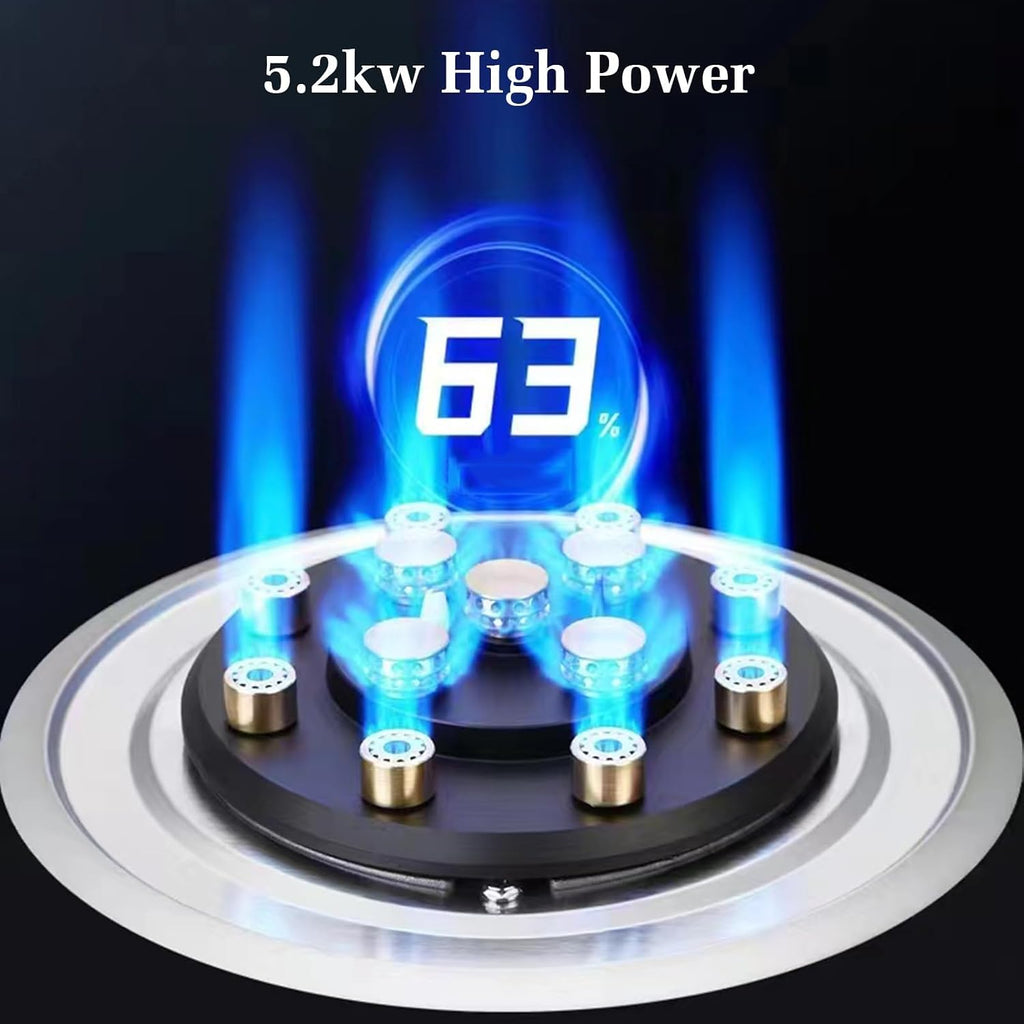 Gas Stove 1 Burner,5.2KW Catering Indoor Regulators,Gas/LP Gas Conversion Stove,with Flameout Protection and Timer,for Home Kitchen(LPG)